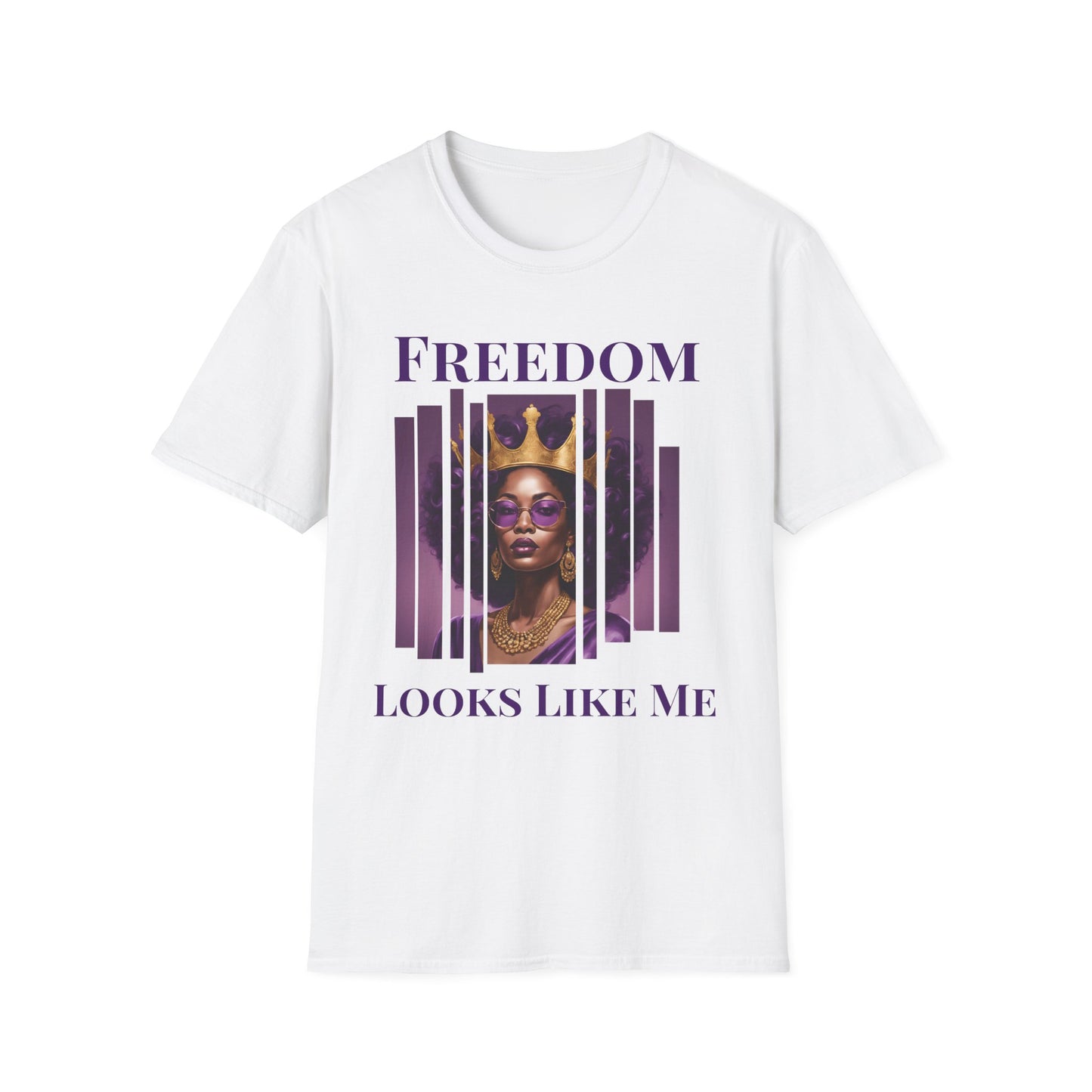 Freedom Looks Like Me T-Shirt – Black Woman Empowerment Tee in Purple | FirstBorn Nation Apparel