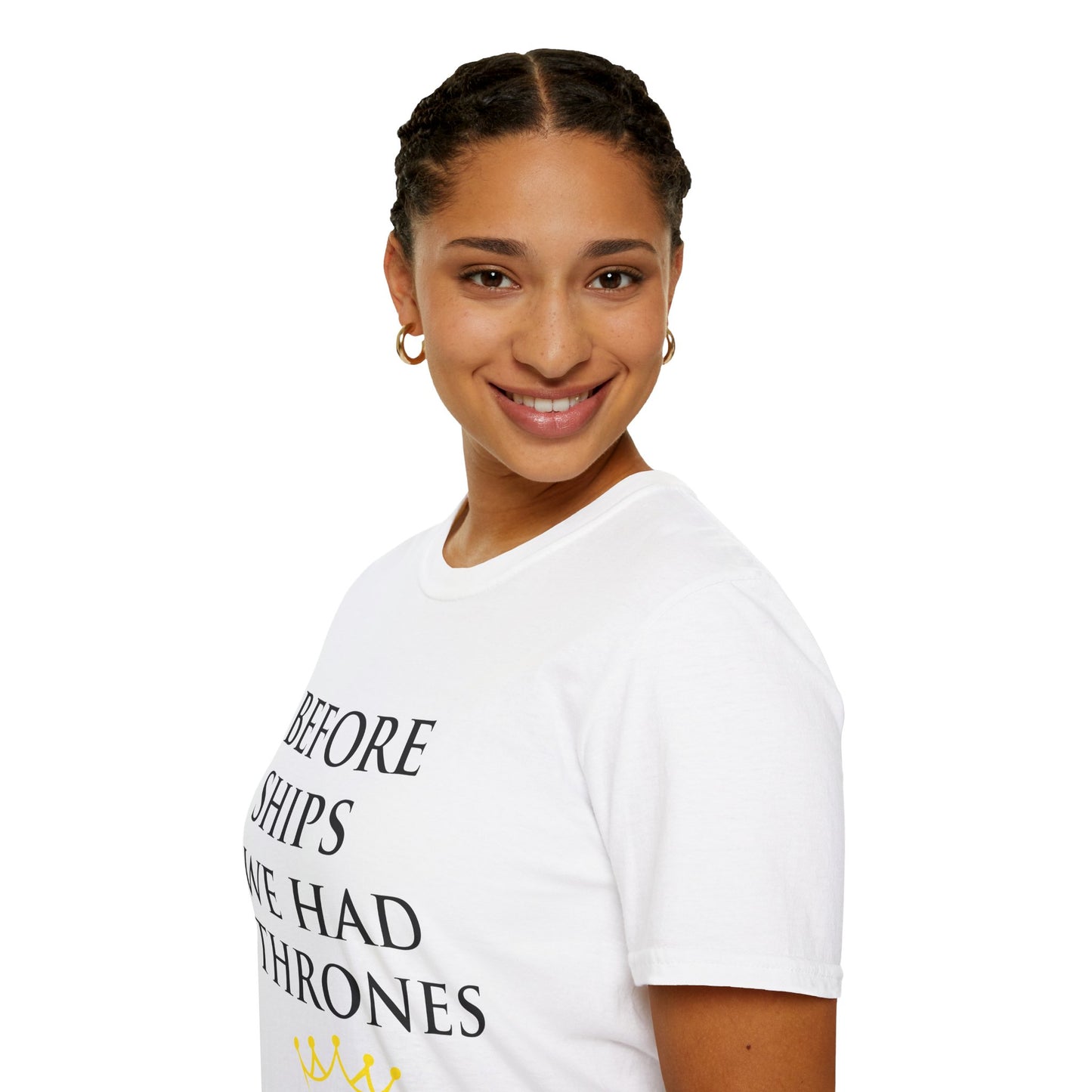 Before Ships We Had Thrones T-Shirt – Black Royalty & African Heritage Tee | FirstBorn Nation Apparel